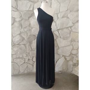 Shareen Black Silk Jersey Gown | size small